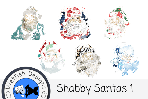 6 Shabby Santas for Christmas Crafts