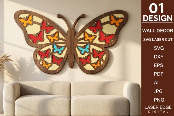 Crafting Depth: The Butterfly 5 Layer Laser Cut SVG