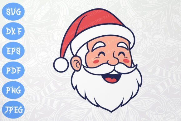Crafting With Jolly Santa Face SVG