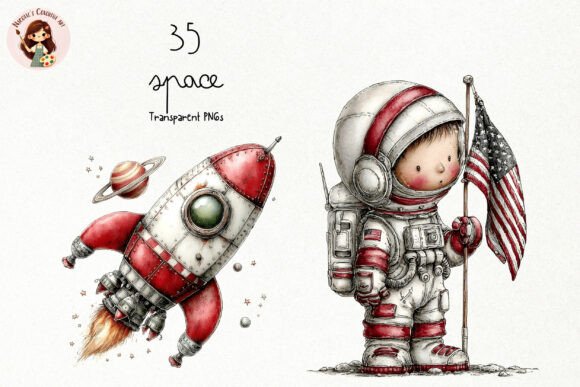 Cute Space Storybook PNG Clipart Guide