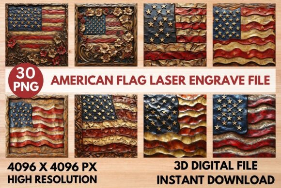 Elevate Your Projects with a Premium American Flag Laser Engrave File