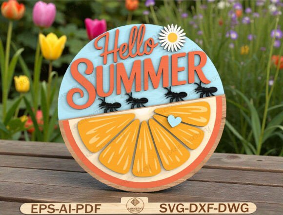Elevating Seasonal Curb Appeal with the Round Summer Door Hanger Laser Cut File