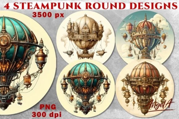 Evaluating the Round Fantasy Steampunk Hot Air Balloon Sublimation Bundle for Creative Projects