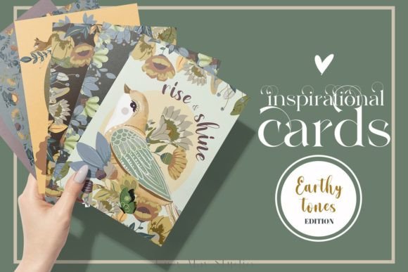 Folk Art Inspirational Cards Birds JPEG: A Review of the Summer Earthy Tones Edition