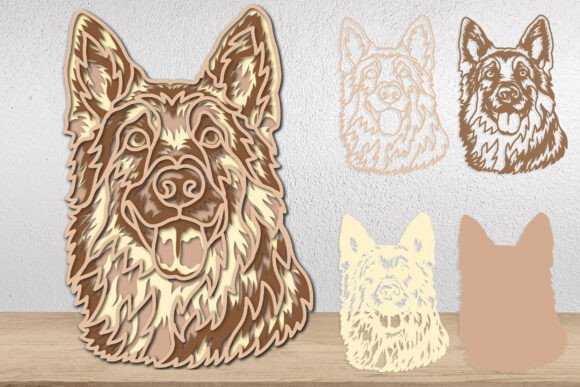 German Shepherd Dog Multilayer SVG: Creating Stunning 3D Wall Art