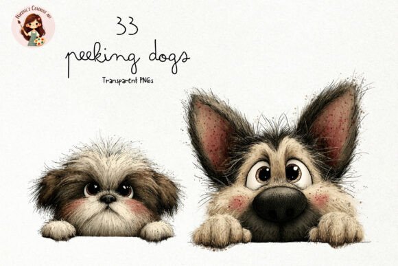 Integrating Peeking Dogs PNG Clipart into Your Creative Workflow