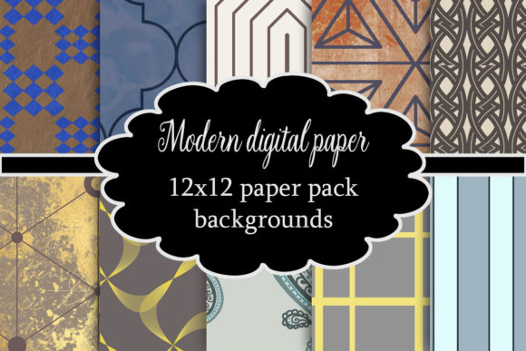 Modern Digital Paper Pack for Crafts