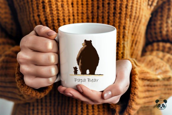 Papa Bear Fatherβs Day Mug Wrap Design