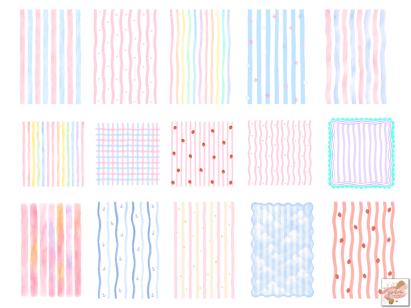 Pastel Stripes PNG: Summer Design Essentials
