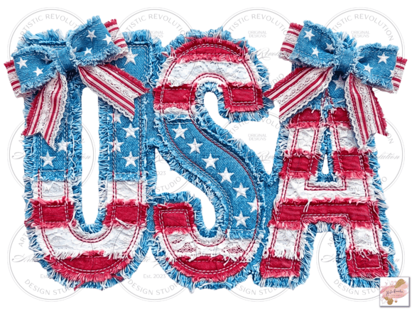 Patchwork USA Png Coquette Patriotic Png: Blending Nostalgia with Modern Design Trends