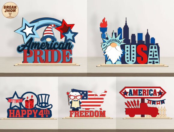 Patriotic Sign Laser Cut File SVG Bundle: Crafting Meaningful American Decor