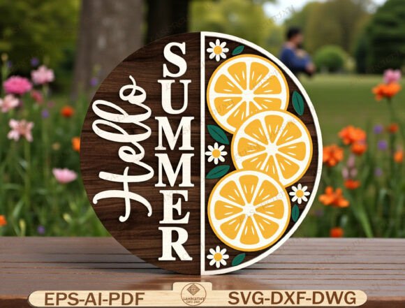 Round Farmhouse Summer Sign Laser Cut: Elevating Seasonal DΓ©cor with Digital Precision