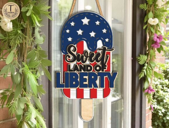 Sweet Land of Liberty Popsicle SVG