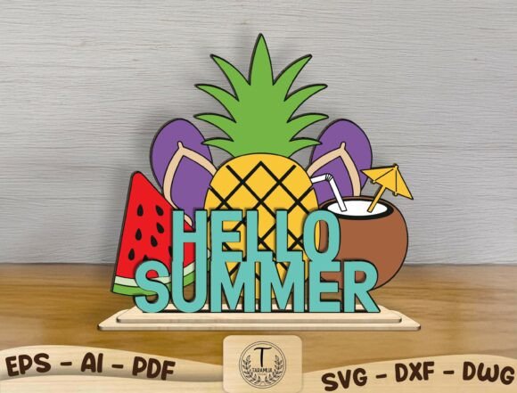 Transform Your Space with the Hello Summer Laser Cut File SVG